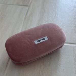 Miu Miu Pink Velvet Sunglasses Case (case only)